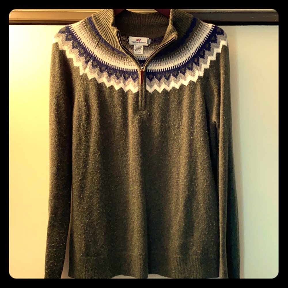vineyard vines women’s fair isle sweater size M